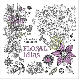 KOLOROWANKA ANTYSTRESOWA 200X200 12 FLORAL IDIAS
