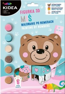 FIGURKA 3D MALOWANIE PO NUMERACH MIŚ KIDEA
