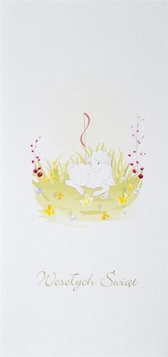 Karnet Wielkanoc DL W26 Baranek