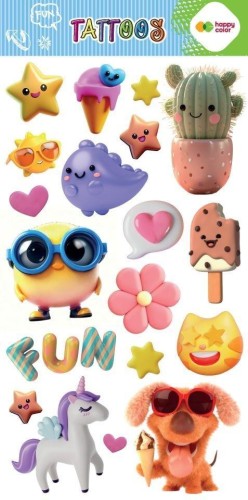 Tatuaże zmywalne Summer Fun HAPPY COLOR, GDD