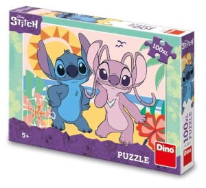 PUZZLE 100 XL STITCH NA PLAŻY, DINO TOYS