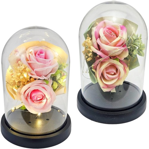 Wieczny kwiat bukiet róż podświetlany, Trifox