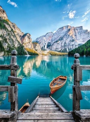 Puzzle 500 Compact Braies Lake, Clementoni