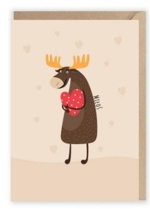 KARTKA OKOLICZNOŚCIOWA MIŁOŚ, EKO KOPERTA K023