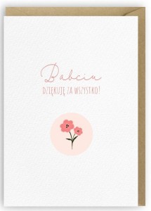 KARTKA NA DZIEŃ BABCI, EKO KOPERTA K054