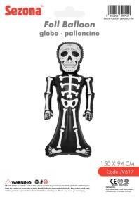 BALON HALLOWEEN SZKIELET 150X94CM