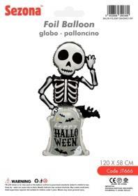 Balon Halloween Szkielet 120x58cm