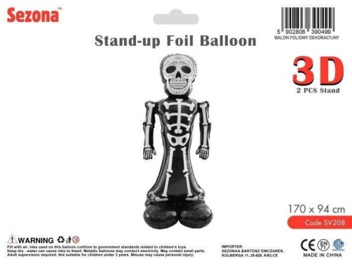 Balon Halloween Szkielet 170x94cm