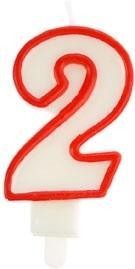 ŚWIECZKA 2 CZERWONA