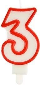 ŚWIECZKA 3 CZERWONA