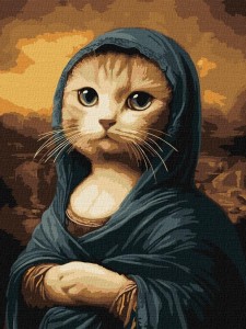 MALOWANIE PO NUMERACH - TAJEMNICZA KOTKA 30X40CM