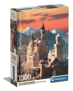 PUZZLE 1500 COMPACT NEUSCHWANSTEIN, CLEMENTONI