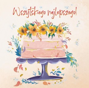 KARNET KW TORT KWIATY