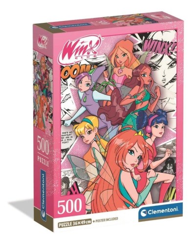 Puzzle 500 Compact Winx, Clementoni