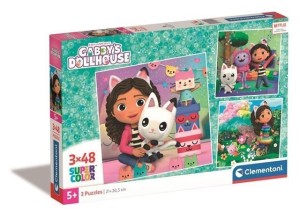 PUZZLE 3X48 SUPER KOLOR GABBY'S DOLLHOUSE