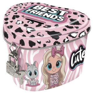 SKARBONKA Z KŁÓDKĄ SERCE BEST FRIENDS 10 DERFORM