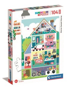 PUZZLE 104 MAXI SUPER KOLOR HOME SWEET HOME