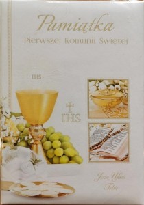KSIĄŻECZKA BROKAT A5 KOMUNIA WZÓR NR 017