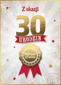 KARNET URODZINY 30