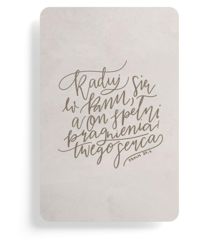 Magnes na lodówkę - Raduj się w Panu - beż, Szaron