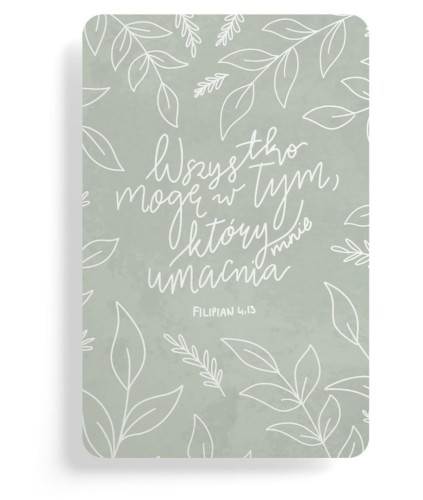 Magnes na lodówkę - Wszystko mogę w Tym - szałwia