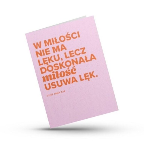 Kartka składana - W miłości nie ma lęku