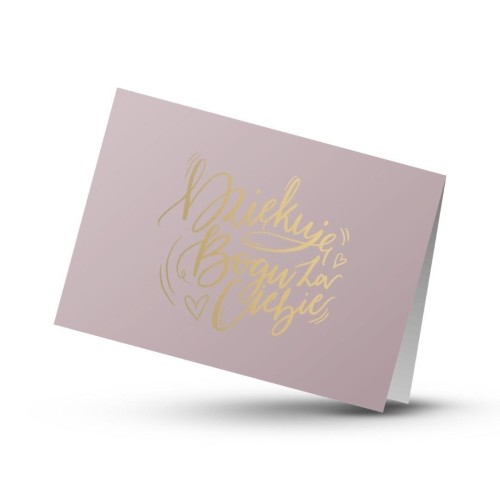 Kartka składana - Dziękuję Bogu za Ciebie