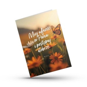 KARTKA SKŁADANA - MIEJ UFNOŚĆ W PANU - MOTYLEK