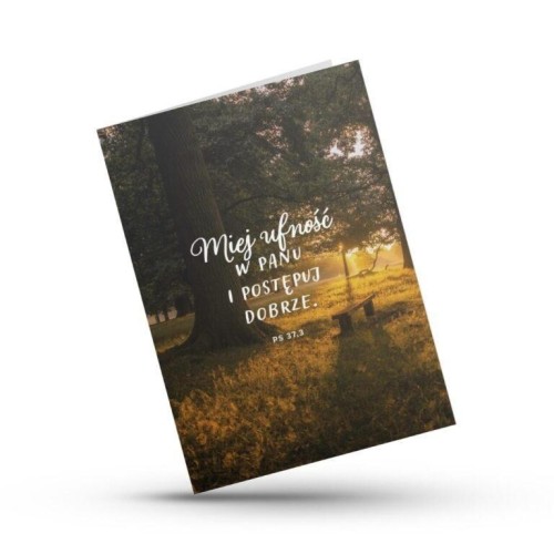 Kartka składana - Miej ufnosć w Panu - drzewo