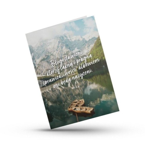 Kartka składana - Błogosławieni - łódki