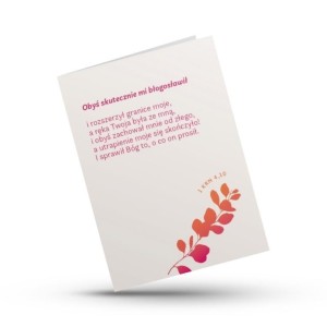 KARTKA SKŁADANA - OBYŚ MI SKUTECZNIE BŁOGOSŁAWIŁ