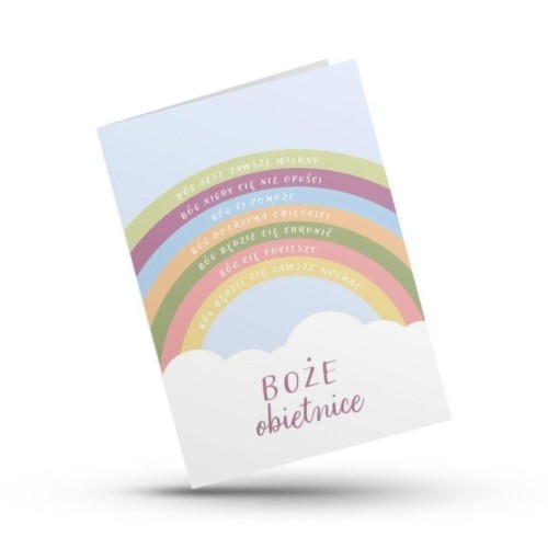 Kartka składana - Boże obietnice - tęcza