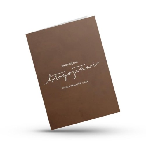 Kartka składana - Błogosławieństwo - brąz