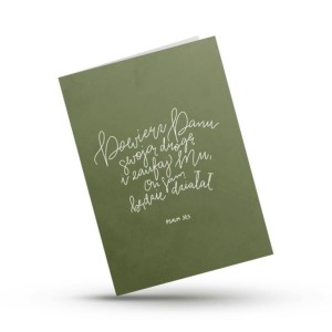 KARTKA SKŁADANA - POWIERZ PANU - ZIELEŃ