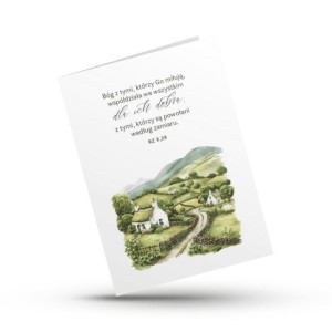 KARTKA SKŁADANA - BÓG WSPÓŁDZIAŁA - PEJZAŻ