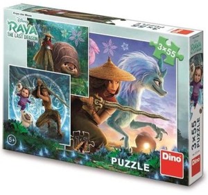 PUZZLE 3X55 RAYA I OSTATNI SMOK, DINO TOYS