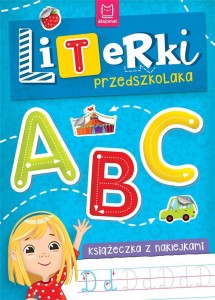 KSIĄŻECZKA Z NAKLEJKAMI LITERKI PRZEDSZKOLAKA