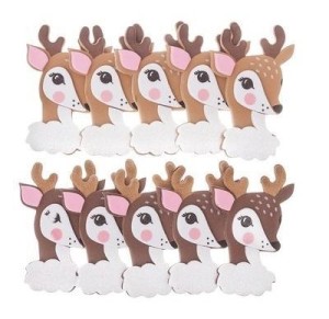 NAKLEJKI 3D Z PIANKAMI BAMBI 10SZT