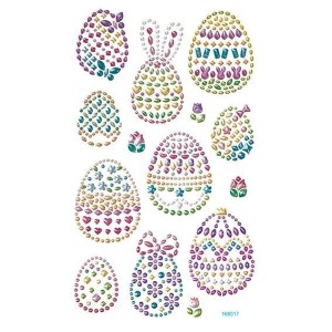 NAKLEJKI Z KRYSZTAŁKAMI JAJKA 14SZT