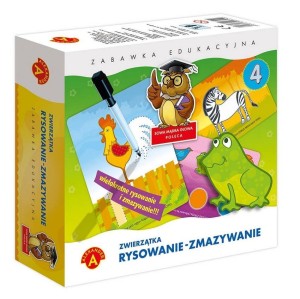 RYSOWANIE - ZMAZYWANIE 4 ZWIERZĄTKA ALEX