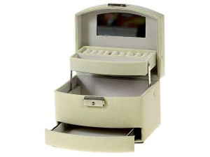 KUFEREK SZKATUŁKA NA BIŻUTERIĘ Z LUSTERKIEM