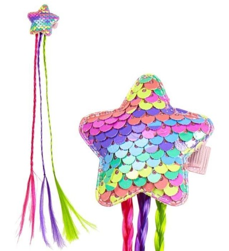 Warkoczyki ze spinką z gwiazdką