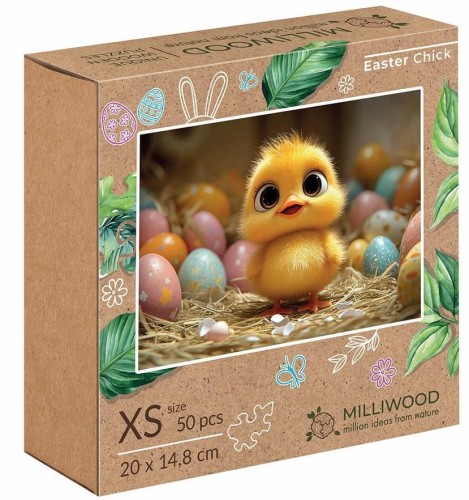 Puzzle drewniane 50 Wielkanocny kurczaczek ALEX