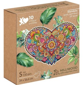 PUZZLE DREWNIANE 150 MANDALA MIŁOŚCI ALEX
