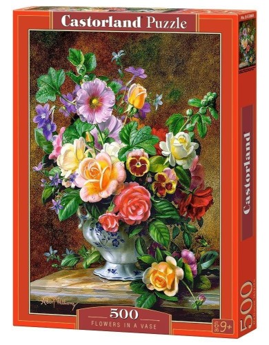 Puzzle 500 Kwiaty w wazonie CASTOR, Castorland