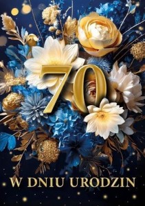 KARNET B6 3D URODZINY 70