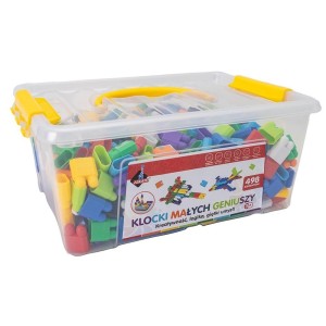 KLOCKI MAŁYCH GENIUSZY CEGIEŁKI 498 ELEMENTÓW