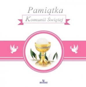 PAMIĄTKA KOMUNII ŚWIĘTEJ - RÓŻOWA