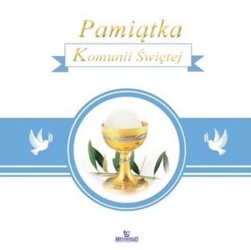 Pamiątka Komunii Świętej - niebieska