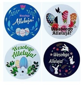 NAKLEJKI PAPIEROWE NA TAŚMIE WIELKANOC 38MM 300SZT